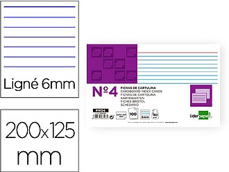 FR04 : FICHAS EM CARTOLINA, EMB. COM 100, 125X200 MM, PAUTAD...