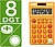 Calculadora liderpapel de bolso xf10 8 digitos solar e pilhas cor laranja 115x65x8 mm - imagem 1