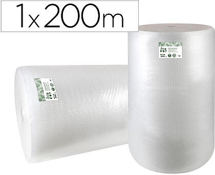 BU26 : Plastico com bolhas liderpapel ecouse 1x200m 30% de plastico reciclado Plastico com bolhas liderpapel ecouse 1x200m 30% de plastico reciclado