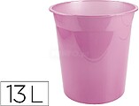 Cesto de papeis em plastico liderpapel ecouse 100% reciclado rosa translucido 13 litros 275x285 mm Cesto de papeis em plastico liderpapel ecouse 100% reciclado rosa translucido 13 litros 275x285 mm PJ09