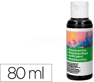 Pintura acrilica liderpapel frasco de 80 ml preto