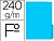 Classificador liderpapel em cartolina folio pestana direita 240g/m2 azul - imagem 1