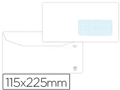 SL36 : ENVELOPE LIDERPAPEL BRANCO 115X225 MM JANELA DIREITA ABA ENGOMADA PAPEL OFFSET 80 GR CAIXA DE 500 UNIDADES