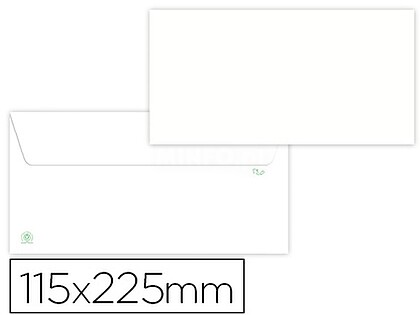 SL37 : ENVELOPE LIDERPAPEL BRANCO 115X225 MM COM ABA EM TIRA DE SILICONE PAPEL RECICLADO 90 GR CAIXA DE 500 UNIDADES