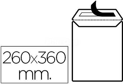 SL39 : ENVELOPE LIDERPAPEL BOLSA BRANCO 260X360 MM COM ABA EM TIRA DE SILICONE PAPEL OFFSET 100 GR CAIXA DE 250 UNIDADES