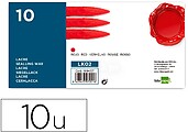 Lacre liderpapel vermelho caixa de 10 barras Lacre liderpapel vermelho caixa de 10 barras LK02