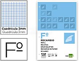 Recarga Liderpapel Folio 100 F 4TF-06 Quadriculado 3 MM 4 Furos com Margem RF03