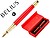 Caneta belius passion dor aluminio textura escovado desenho vermelho e dourado tinta azul caixa design Caneta belius passion dor aluminio textura escovado desenho vermelho e dourado tinta azul caixa design BB233 - imagem 1