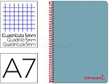 Caderno espiral liderpapel din a7 wonder capa plastico 100 f 90 gr quadricula 5mm 4 bandas de cores cor celeste Caderno espiral liderpapel din a7 wonder capa plastico 100 f 90 gr quadricula 5mm 4 bandas de cores cor celeste BG04