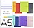 Caderno Espiral Liderpapel A5 Crafty Capa Forrada 80F 90 GR Pautado com Margem Cores Sortidas BC39 - imagem 1