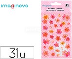 Autocolantes imaginovo flores rosas de papel 190x104 mm em blister Autocolantes imaginovo flores rosas de papel 190x104 mm em blister VP30