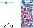 Autocolantes imaginovo desenhos sortidos hobbies com brilho 214x100 mm em blister Autocolantes imaginovo desenhos sortidos hobbies com brilho 214x100 mm em blister VP35