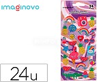 Autocolantes imaginovo desenhos sortidos verao com brilho 214x100 mm em blister Autocolantes imaginovo desenhos sortidos verao com brilho 214x100 mm em blister VP37