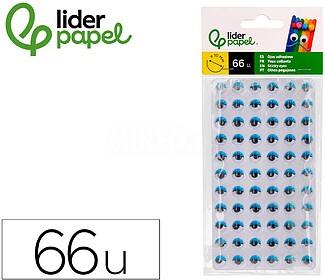 MX09 : Olho adesivo liderpapel 10 mm com pupila preta e pest...