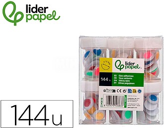 MX12 : Olho liderpapel 15 mm branco com pupila de cores sort...