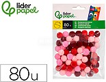 Pompons de cores liderpapel 1,5 cm tonalidades vermelhas bolsa com 80 unidades Pompons de cores liderpapel 1,5 cm tonalidades vermelhas bolsa com 80 unidades MX22
