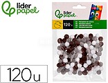 Pompons de cores liderpapel 1 cm tonalidades neutras bolsa com 120 unidades Pompons de cores liderpapel 1 cm tonalidades neutras bolsa com 120 unidades MX28