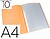 Capa Catalogo Liderpapel 10 Bolsas Polipropileno Din A4 Laranja Fluor Opaco EC62 - imagem 1