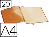 Capa Catalogo Liderpapel 20 Bolsas Polipropileno Din A4 Laranja Fluor Opaco EC68