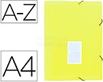 Pasta Classificadora com Fole Liderpapel Polipropileno Din A4 Amarelo Fluor Opaco 13 Departamentos FU36