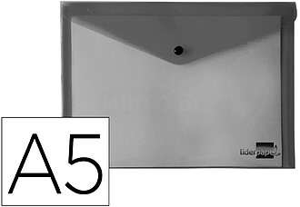 DS75 : Bolsa porta documentos liderpapel com mola din a5 pre...