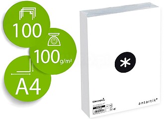 PAPEL LIDERPAPEL A4 ANTARTIK 100G/M2 EMBALAGEM DE 100 FOLHAS...