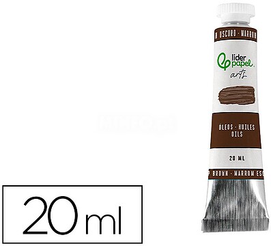 DO23 : Pintura al oleo liderpapel tubo de aluminio de 20 ml color marron oscuro Pintura al oleo liderpapel tubo de aluminio de 20 ml color marron oscuro