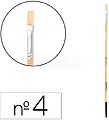 Pincel para pintura al oleo y acrilica liderpapel n 4 punta plana de pelo de cerda certificado fsc ( Venda em Multiplos de 12uni) Pincel para pintura al oleo y acrilica liderpapel n 4 punta plana de pelo de cerda certificado fsc PI83