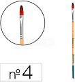 12 x Pincel para pintura acrilica y acuarela liderpapel n 4 punta filbert/ lengua gato de pelo sintetico certificado Pincel para pintura acrilica y acuarela liderpapel n 4 punta filbert/ lengua gato de pelo sintetico certificado PI64