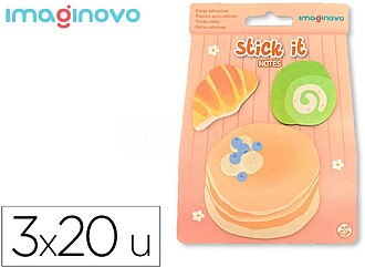 BI19 : Bloc notas adhesivas imaginovo foodies tortitas 20 ho...