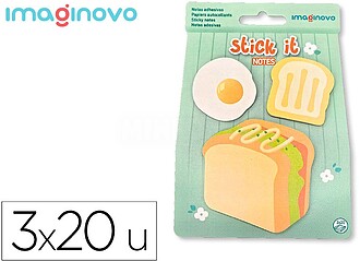 BI20 : Bloc notas adhesivas imaginovo foodies sandwich 20 ho...