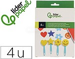 Esponja manualidades liderpapel espatula com formas goma eva bolsa com 4 unidades EZ02