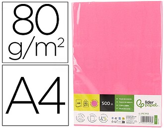 PC112 : Papel color liderpapel din a4 80 gr rosa neon paquet...