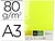 Papel color liderpapel din a3 80 gr amarillo neon paquete de 500 hojas PC119 - imagem 1