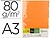 Papel color liderpapel din a3 80 gr naranja intenso paquete de 500 hojas PC122 - imagem 1