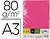 Papel color liderpapel din a3 80 gr rosa intenso paquete de 500 hojas PC125 - imagem 1