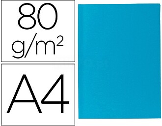 100 x Subcarpeta papel liderpapel din a4 celeste intenso 80g...