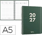Agenda de escritório liderpapel 2027 espiral basic semana à vista a5 bilíngue papel 60g fsc design 4