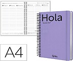 Agenda de escritório liderpapel 2027 espiral classic semana à vista a4 bilíngue papel 70g fsc design 5