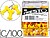Alfinetes de Sinalizacao Amarelo Caixa com 100 Unidades 18-AM - imagem 1