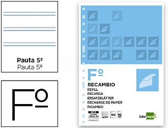 RF13 : RECARGA LIDERPAPEL FOLIO 100 F 16TF-03 2 LINHAS PAUTA...