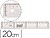 Regua Plastico Cristal Liderpa Regua Plastico Cristal Liderpapel Transparente 20 CM RG01 - imagem 1