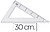 Esquadro Liderpapel Triangulo Esquadro Liderpapel Triangulo Plastico 30 CM RN07 - imagem 1