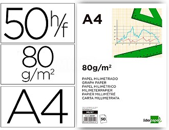 ML97 : PAPEL MILIMETRICO LIDERPAPEL A4 50 FLS