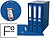 Modulo de 3 Pastas de Arquivo Liderpapel 2 Aneis Folio Lombada 60 MM Azul MD31 - imagem 1