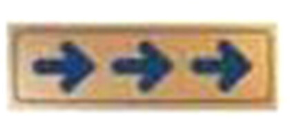 1793014 : Sinaletica (> > >) Plastico Adesivo 17x5.5mm