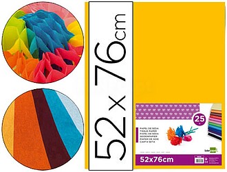 SE18 : PAPEL SEDA LIDERPAPEL 52 X 76 CM 18 GRS LARANJA EMB. ...