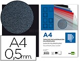 Capa de Encadernacao Liderpapel Polipropileno A4 0.5MM Preta Pack de 100 Unidades TE11