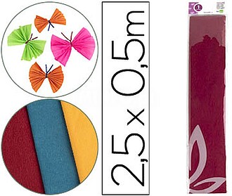 CP05 : PAPEL CREPE EM CELOFANE LIDERPAPEL 50 CM X 2,5 M. BOR...