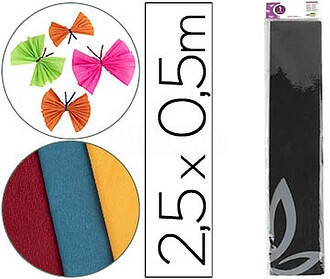 CP17 : PAPEL CREPE EM CELOFANE LIDERPAPEL 50 CM X 2,5 M. PRE...